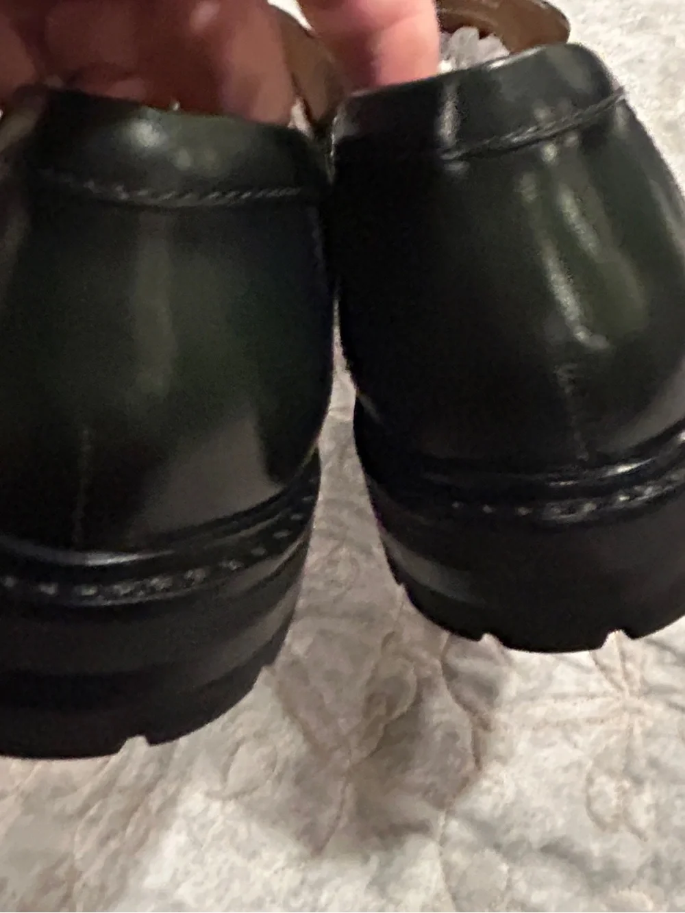 Stacy Adams Hale Green Leather Chain Loafers Ortholite Lug Sole M 8.5 W 10 NWT